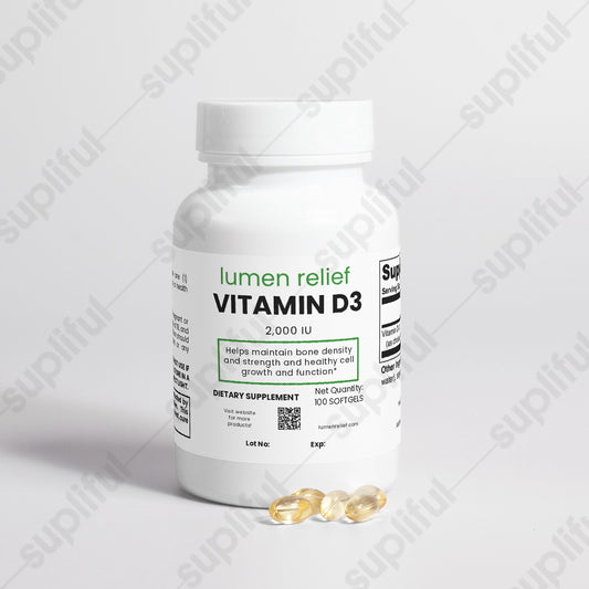 lumen relief Vitamin D3 2,000 IU Softgels - Bone & Immune Support