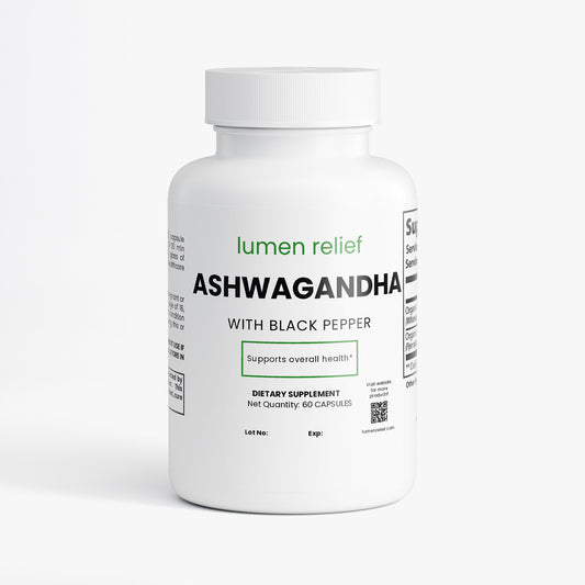 lumen relief Ashwagandha Capsules with Black Pepper – Stress & Wellness Support