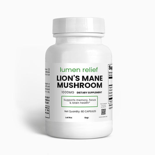 lumen relief Lion's Mane Mushroom Capsules – Focus, Memory & Cognitive Support